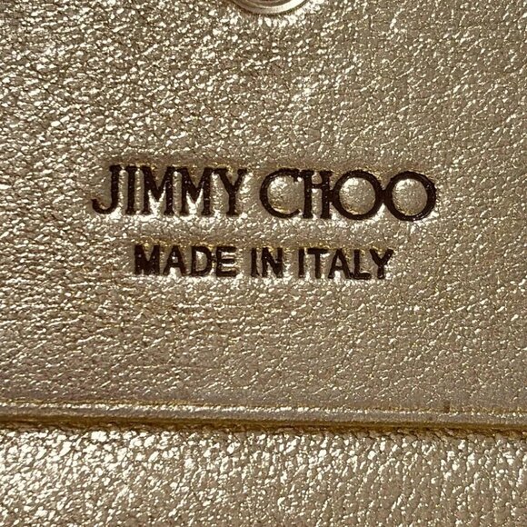 JIMMY CHOO - Gold Leather Bifold Wallet - Picture 5 of 5